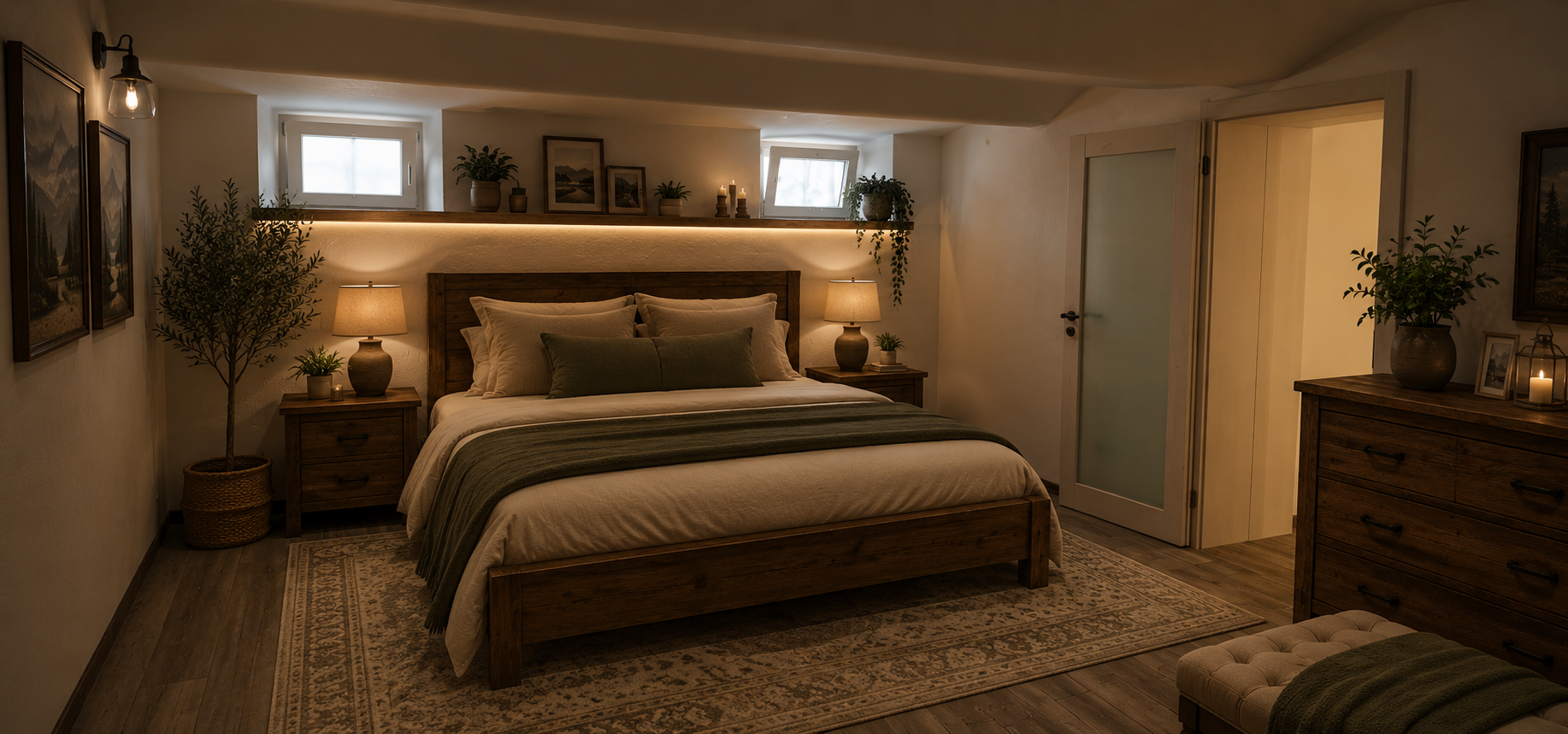 Bathroom and wellness detail rendering for the hospitality concept