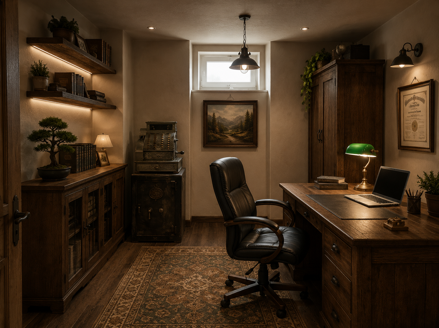 Quiet luxury interior composition rendering